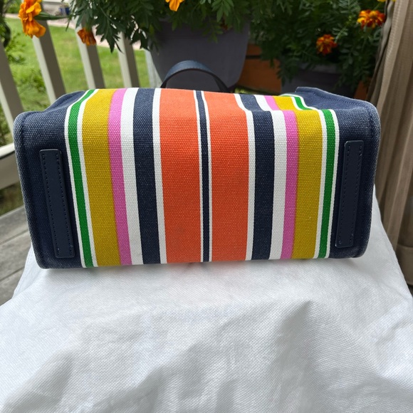 KATE SPADE KITT STRIPE SATCHEL - Picture 6 of 7